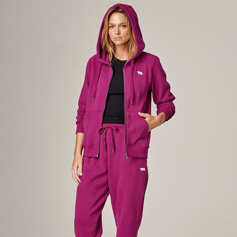 Running Bare team zip front hoodie