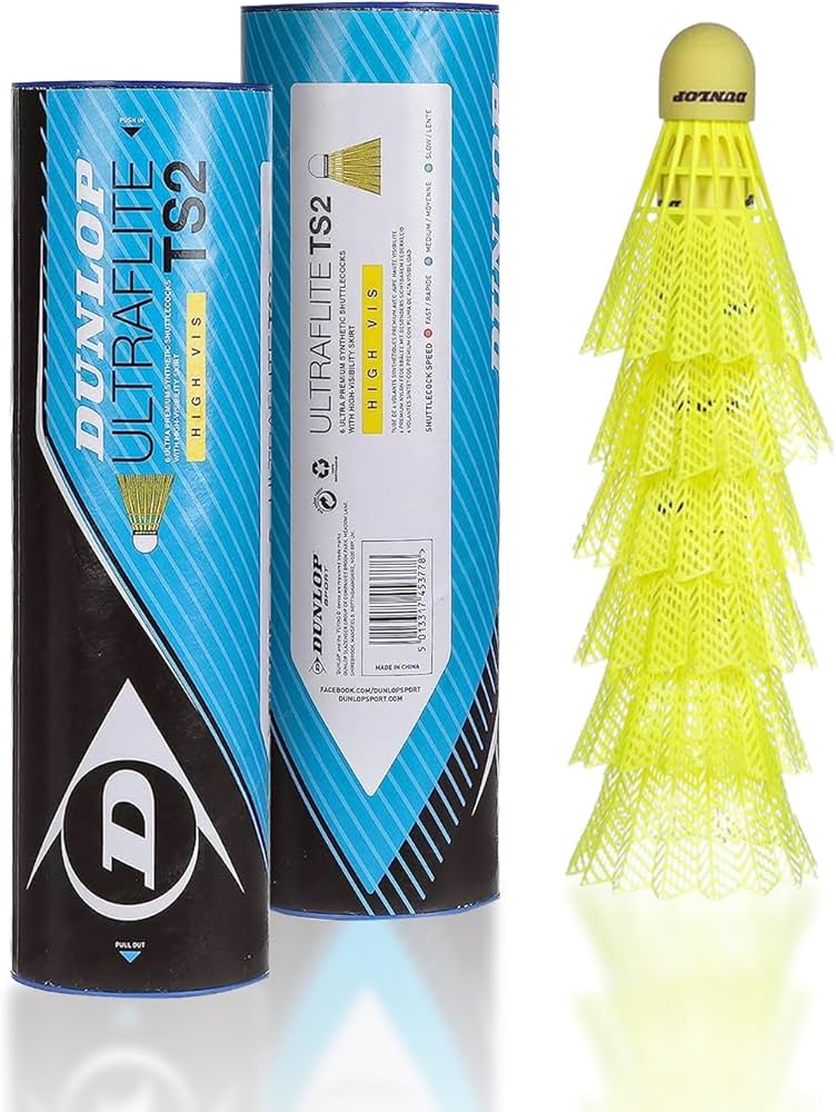 Dunlop Shuttlecock Ultraflite Ts2 Hivis Med 6Pk