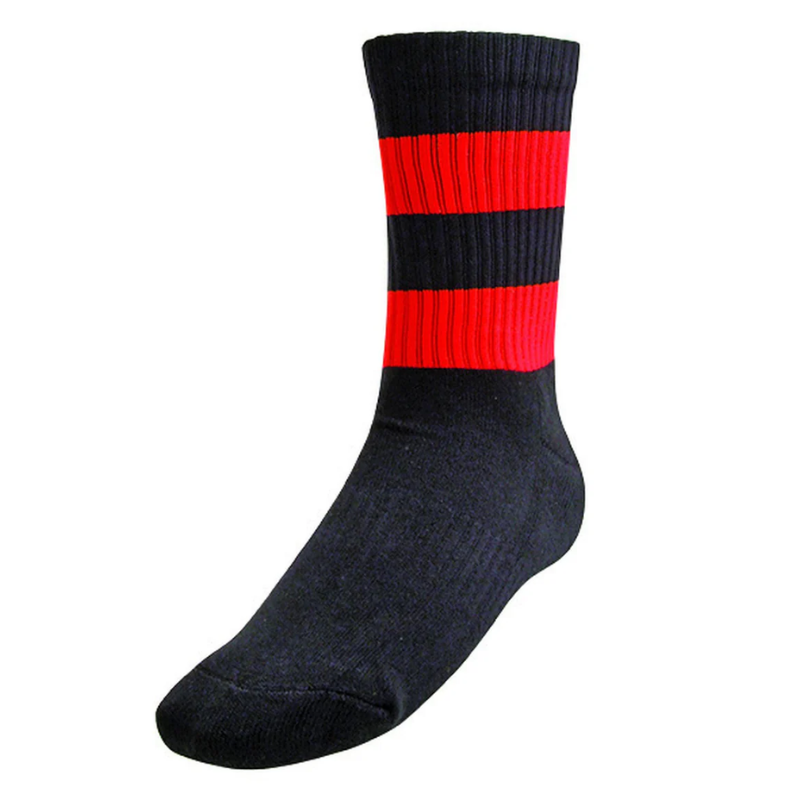 Burley Sekem AFL Sekem Elite Crew Socks M Essendon/West Adelaide - Black