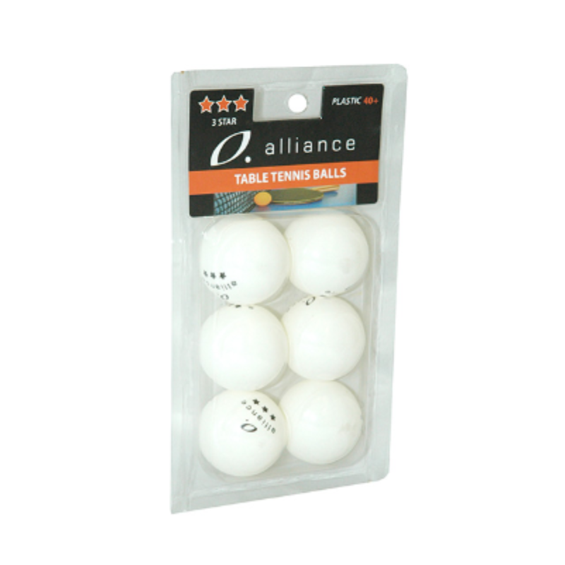 Alliance Table Tennis Balls 40+ ABS 3 Star - Pack of 6