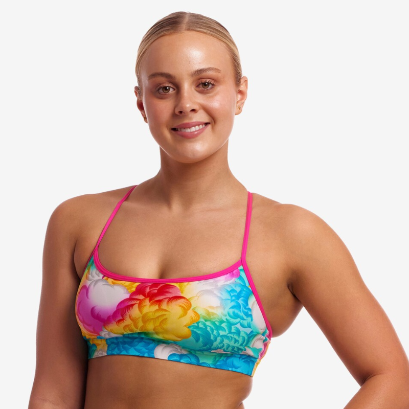 Funkita Ladies Swim Crop Top Cloudy Colours