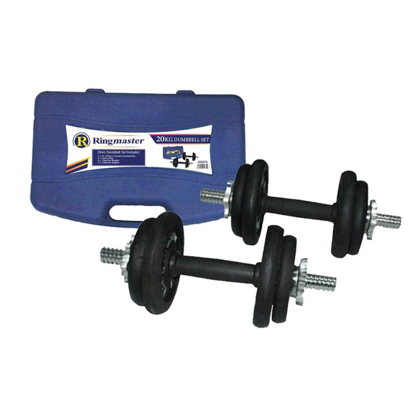 Ringmaster 20kg Dumbbell Set With Carry Case