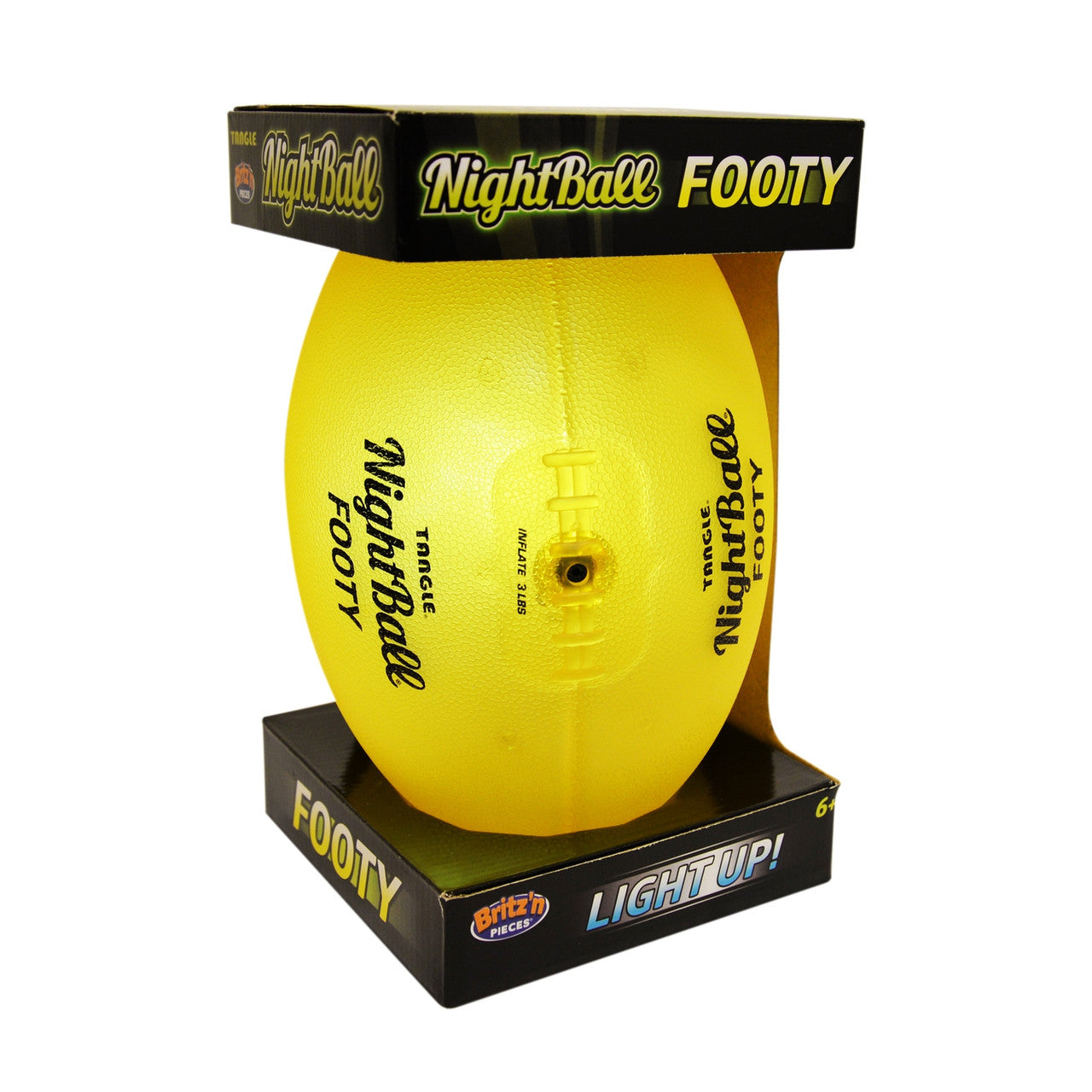 BRITZ N PIECES NIGHTBALL PRO FOOTY - YELLOW
