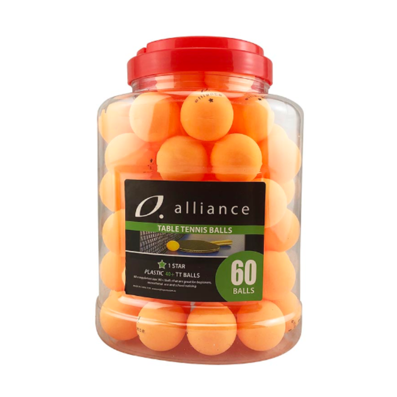 Alliance Table Tennis Balls 40+ Abs 1 Star Bucket Of 60