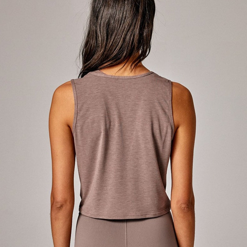 Running Bare Love Me Knot Cropped Workout Tank