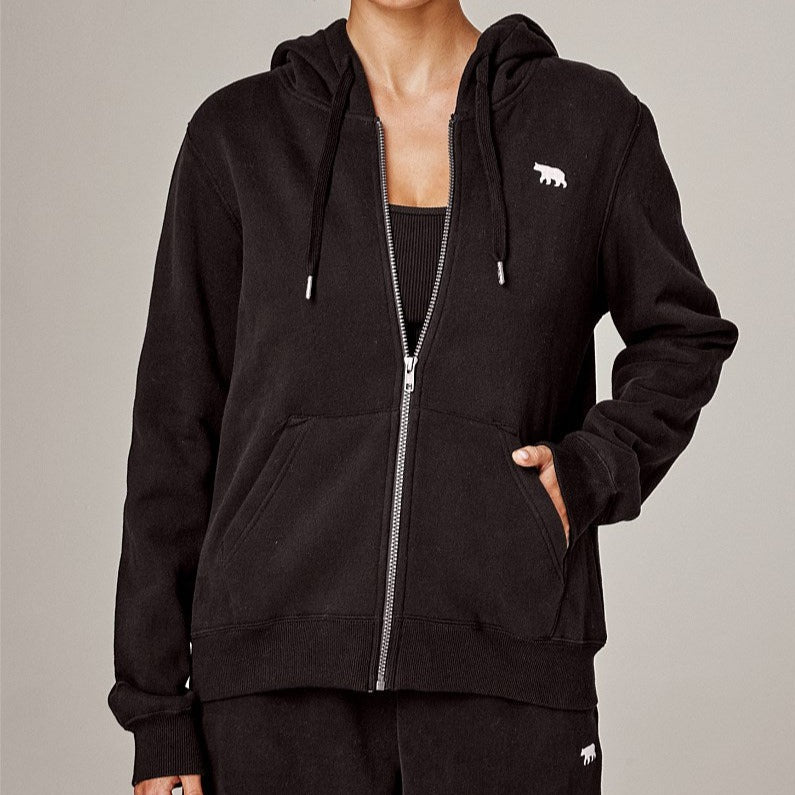 Running Bare team zip front hoodie