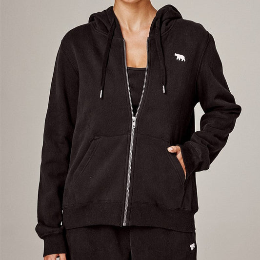 Running Bare team zip front hoodie