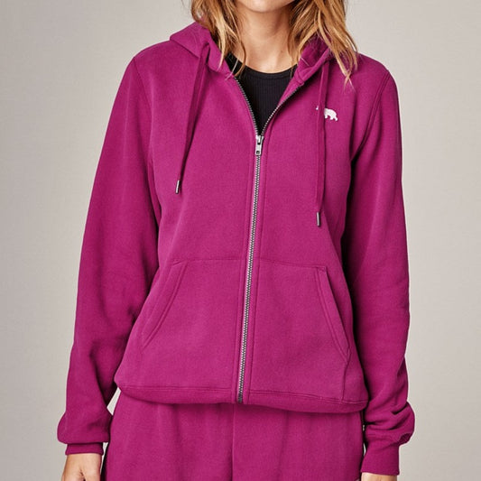 Running Bare team zip front hoodie