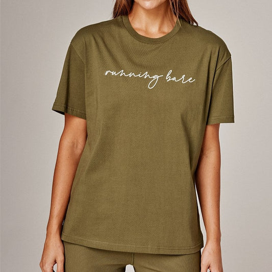 Running Bare totem 2.0 boyfriend tee