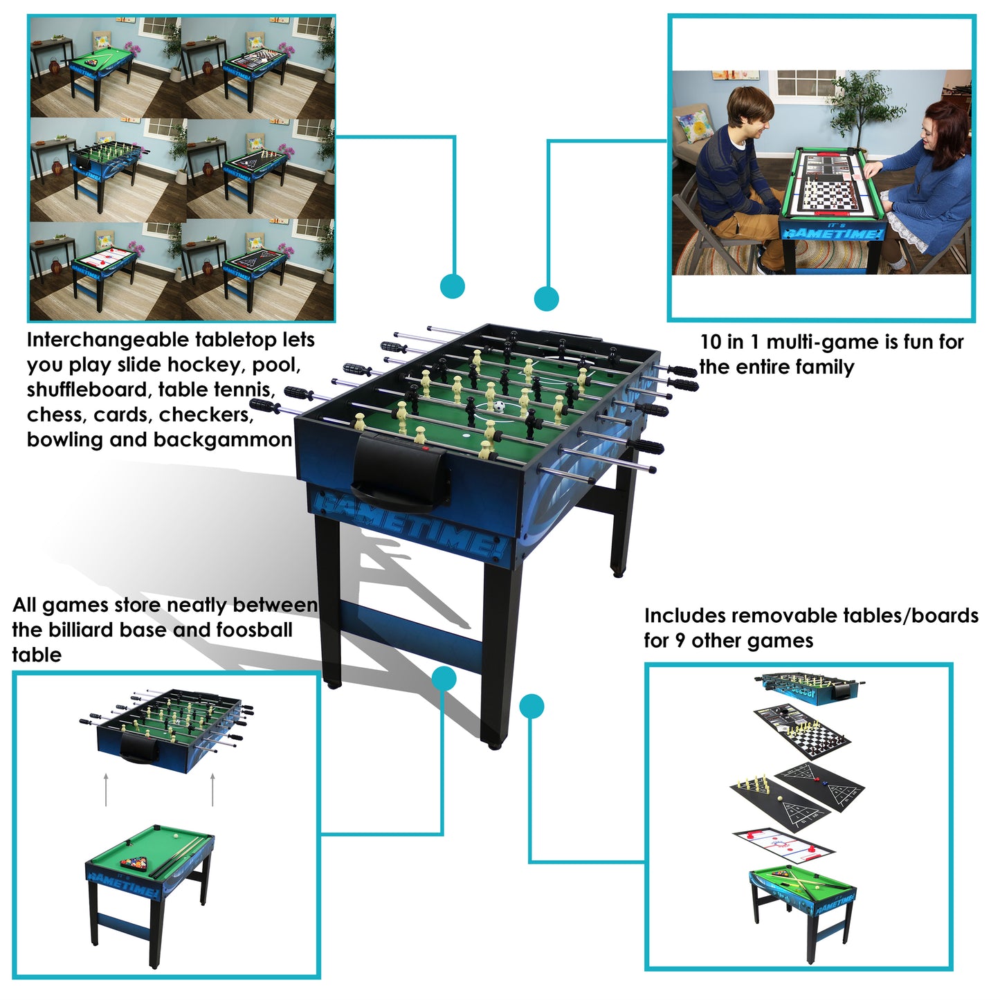 10 IN 1 Multi Game Table