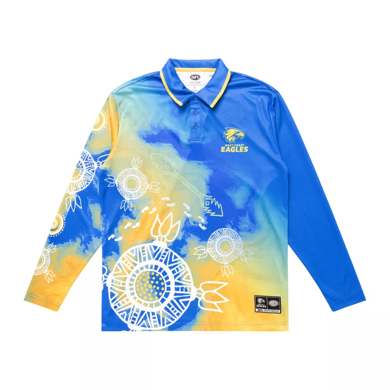 AFL Indig Long Sleeve Training Polo WCE