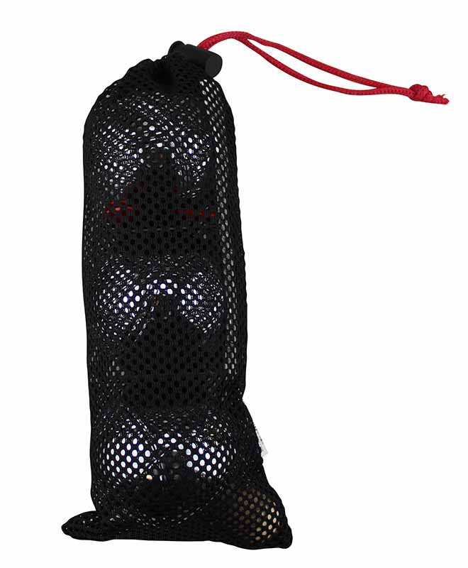 Alliance Boule Set Of 3 x Chromed Metal Plus 1 Jack in Mesh Carry Bag
