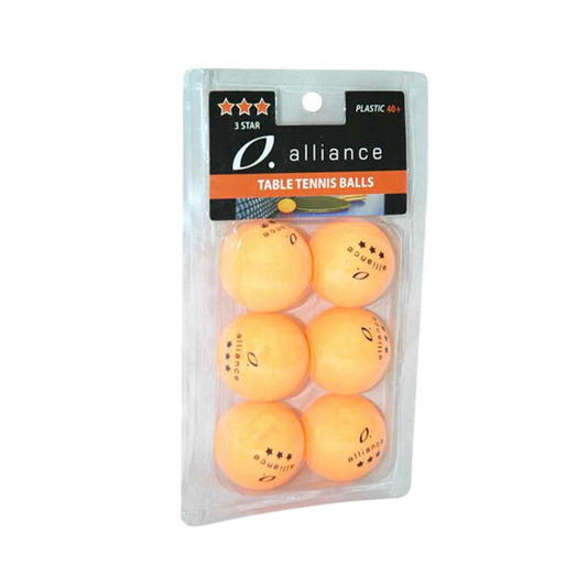 Alliance Table Tennis Balls 40+ ABS 3 Star - Pack of 6