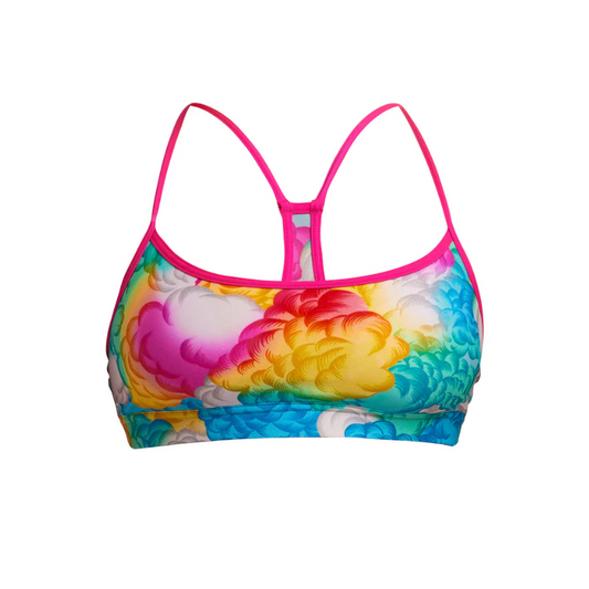 Funkita Ladies Swim Crop Top Cloudy Colours