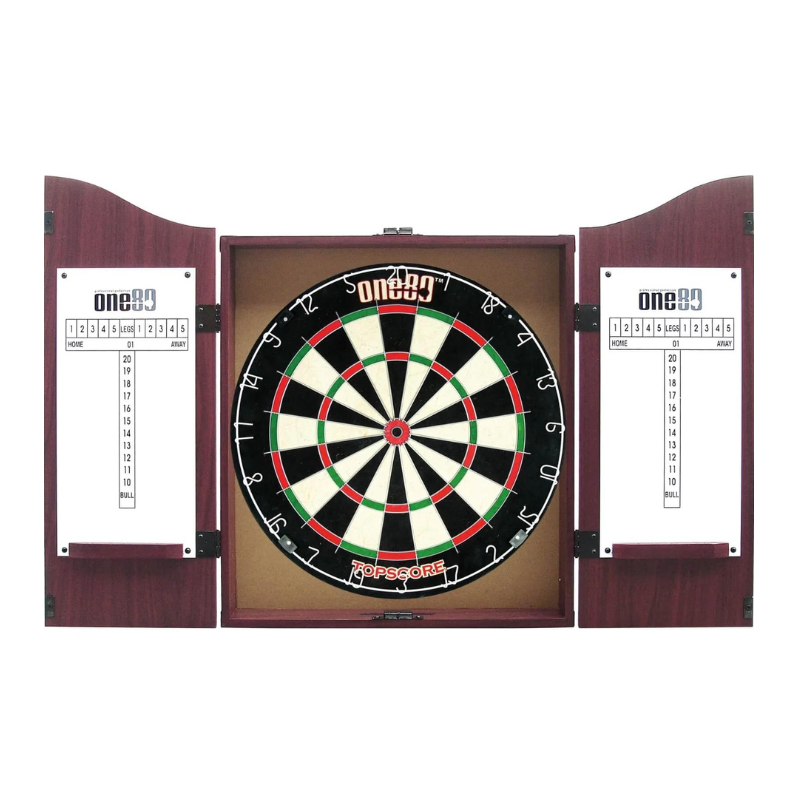 ONE80 R/Wood Gable Dartboard Cabinet