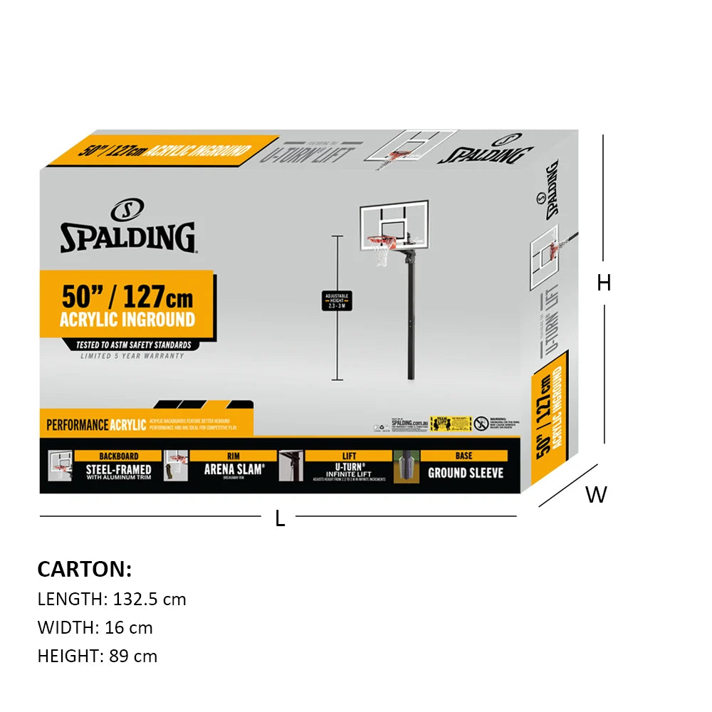 Spalding In-Ground System - 50 in Acrylic